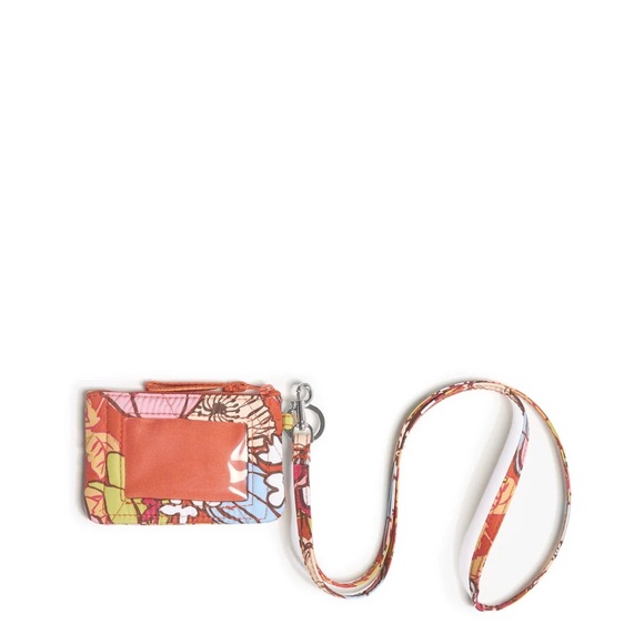 Vera Bradley Zip ID Lanyard. Ultralight. “Midday Garden” Colorful  NWT - Picture 3 of 4